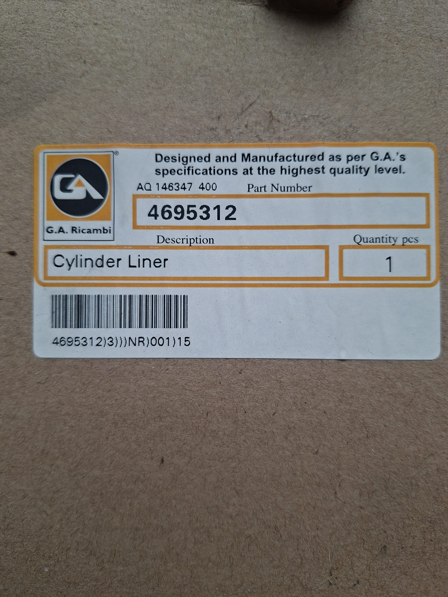 Caterpillar cilindar 4695312 za motor c9,c9.3